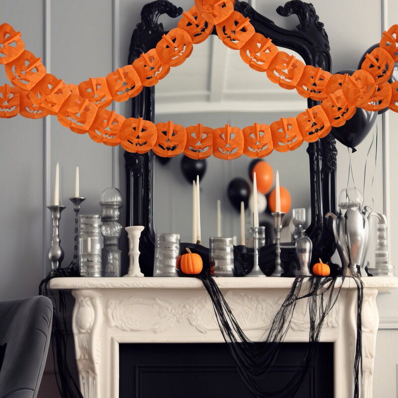 ハロウィーン3Dカボチャ紙のハニカムは、通路に祝日の雰囲気装飾品を飾るのに適しています|undefined