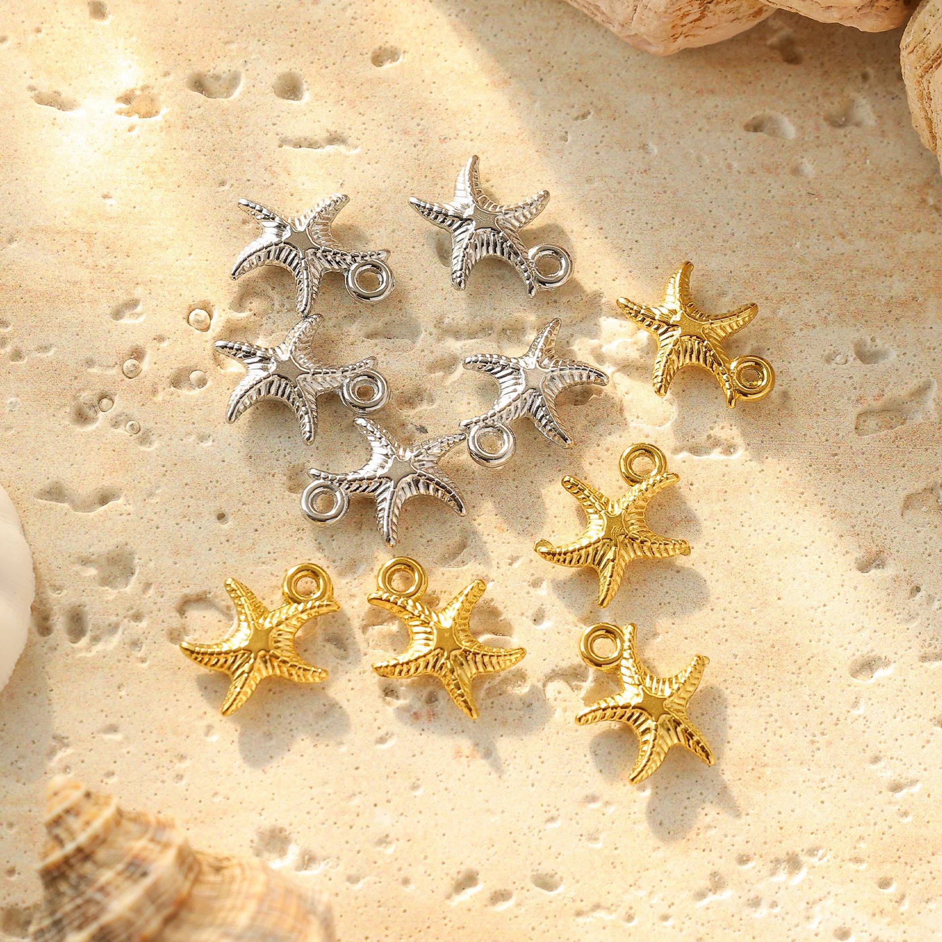 DIY Jewelry Accessories Classification 10 PCS/Package 304 Stainless Steel Starfish Pendant