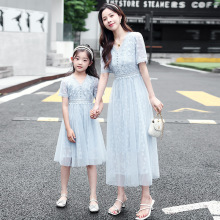 2805亲子装2022夏装新网红母女装甜美公主连衣裙女童长裙一件代发