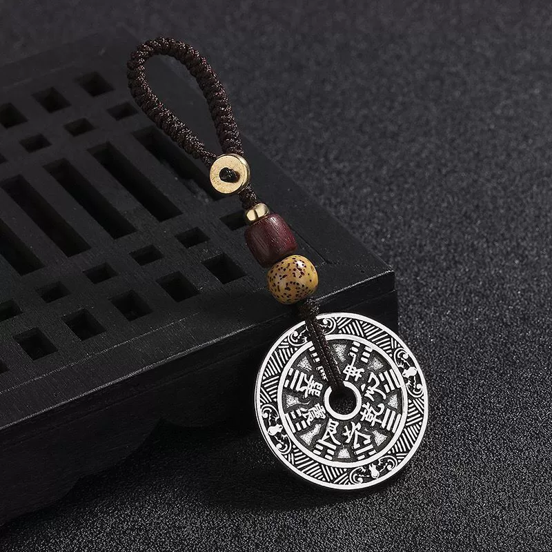 Ретро тайский серебряный горный призрак тратит деньги на брелок