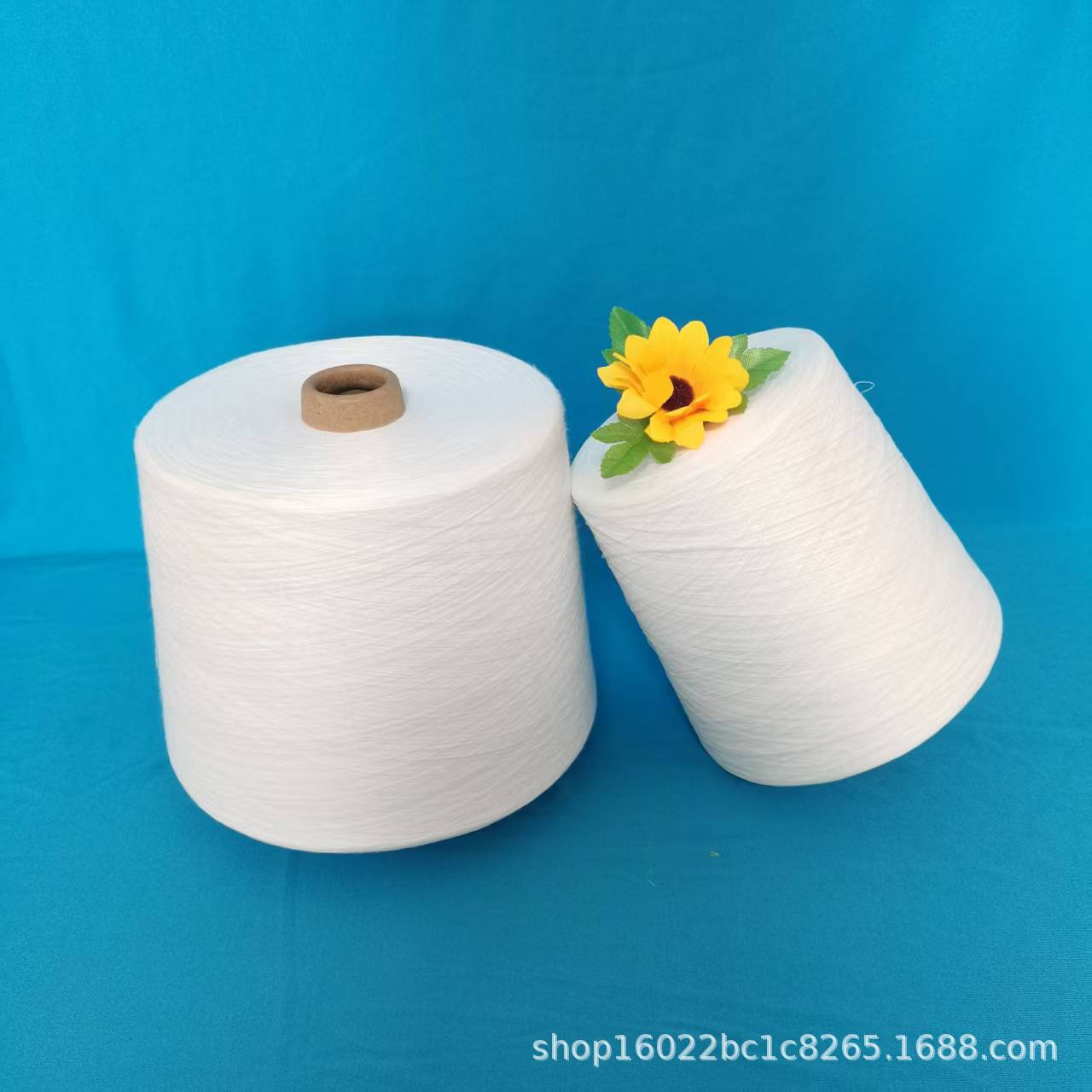 再生涤纶纱21支 涤纶封包线203 涤纶麻灰色纱 在机现货 弘扬纺织