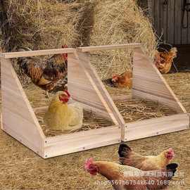 跨境木质鸡巢箱家用实木小鸡繁殖箱孵蛋箱农场母鸡下蛋筑巢盒鸡舍