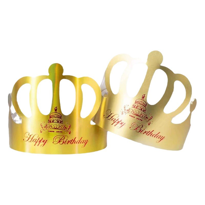 Фабрика Прямая шляпа на день рождения однолетняя детская шляпа на день рождения для взрослых детей Регулируемая корона шляпа Белая открытка шляпа для вечеринок