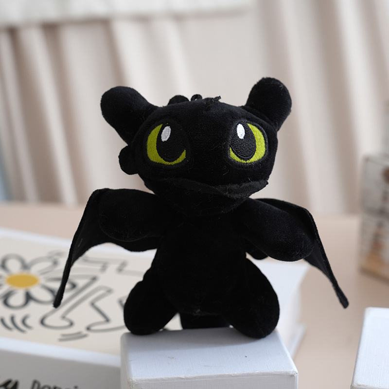 リトルフライングドラゴンぬいぐるみクリエイティブかわいい黒と白のリトルフライングドラゴンぬいぐるみ車のルーフペンダント子供の人形ギフト|undefined