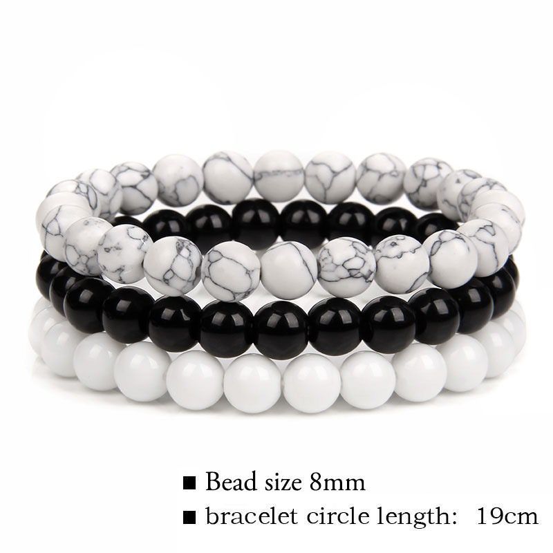Fashion Marble Crystal Beaded Bracelets 1 Piece
