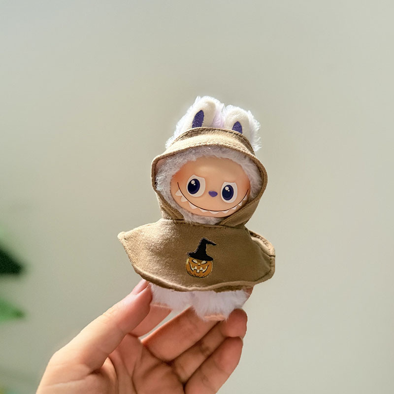 迷你版4.0LABUBU搪胶脸毛绒盲盒玩偶衣服圣诞套装小鼻嘎心底密码|undefined
