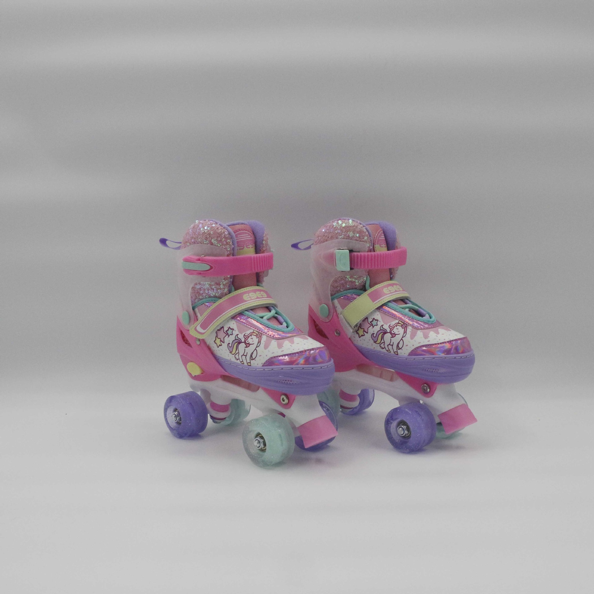 Cross-border double-row skates children beginners full-suit roller skates adjustable four-wheel roller skates with brakes