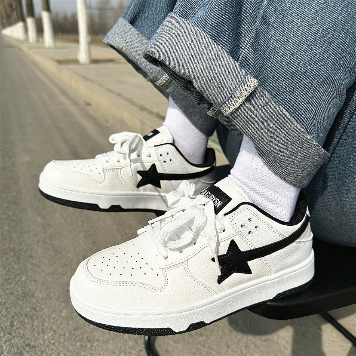 Tide, sneakers, sexy universal footwear, white shoes for men and women for beloved for leisure