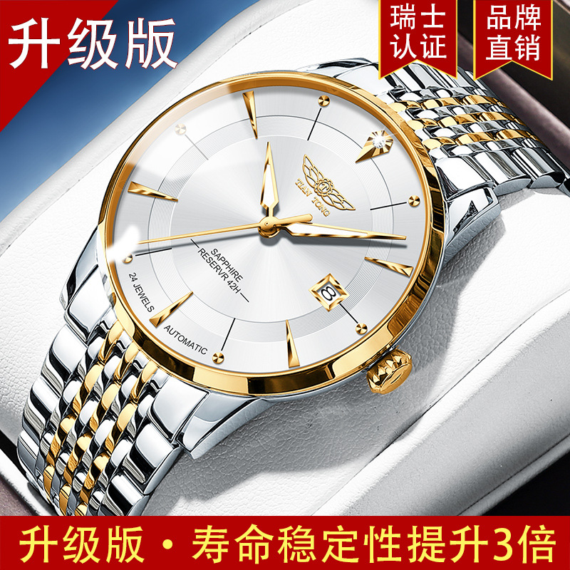 Mechanical Watch Men's Watch Automatic Waterproof Swiss New Luminous Brand Men's Watch Pure Mechanical High-end genuine goods