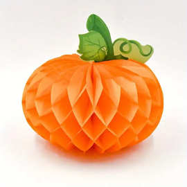 跨境蜂窝球南瓜纸球万圣节水果异型圆形纸拉花纸扇花婚庆周岁装饰