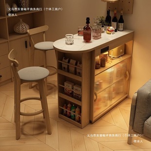 Jg Rock Slab Bar Table Home Integrated Sideboard Living Room Island Dining Table Small Apartment Extendable Partition Storage Net