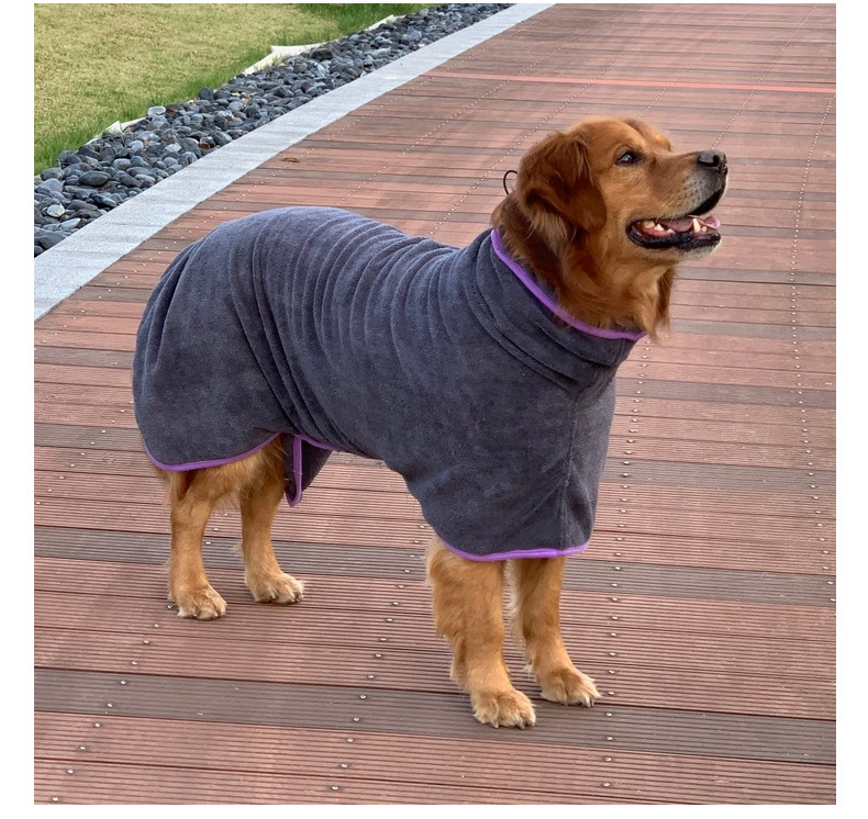 宠它速干超细纤维宠物吸水浴袍大型犬亚马逊跨境狗狗衣服浴衣批发详情23