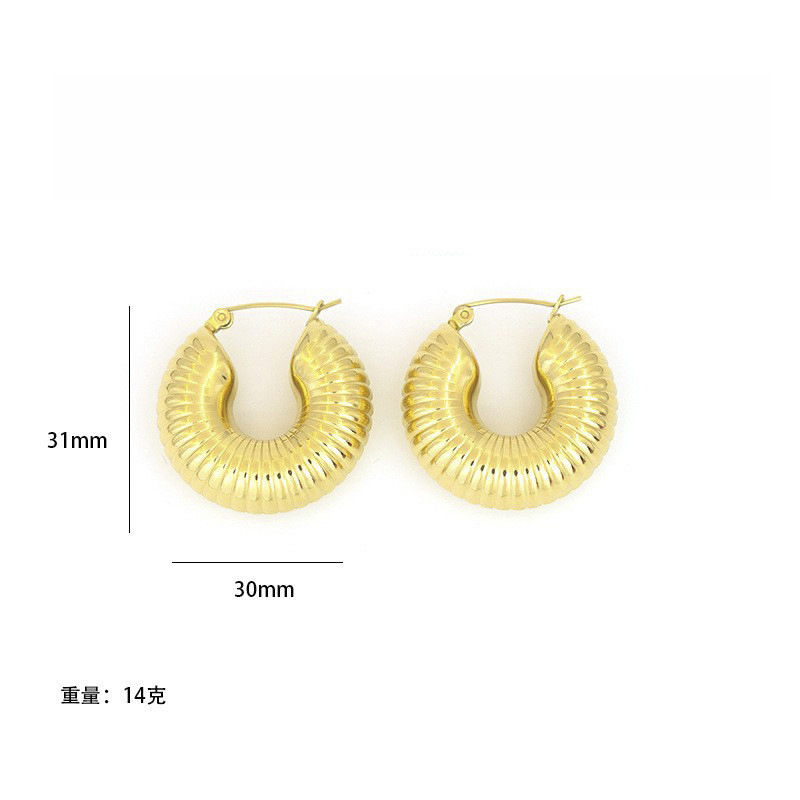 스레드 중공 귀걸이 골드