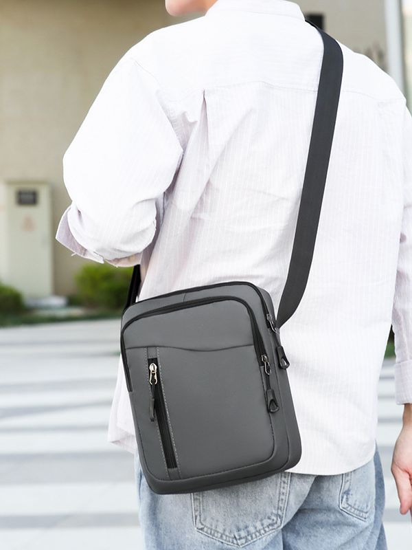Bolso de negocios para hombre, portátil, sencillo, informal, bandolera de hombro para hombre, moderno bolso cruzado de tela Oxford para deportes al aire libre para hombre