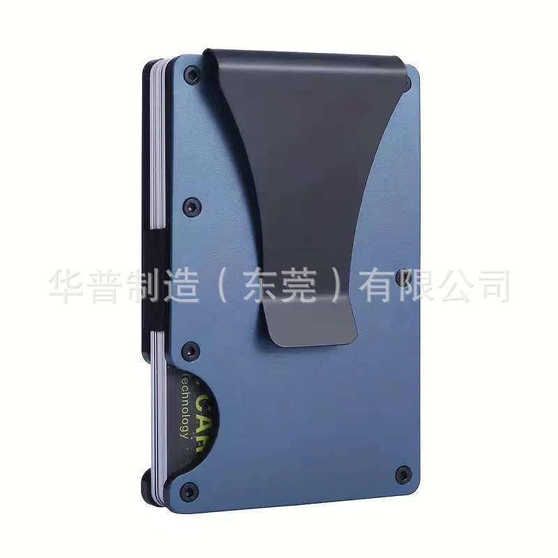 Cartera metálica antirrobo y antimagnética RFID para tarjetas de crédito, de fábrica, en stock en Amazon, de alta demanda, con opción de personalización de logotipo.