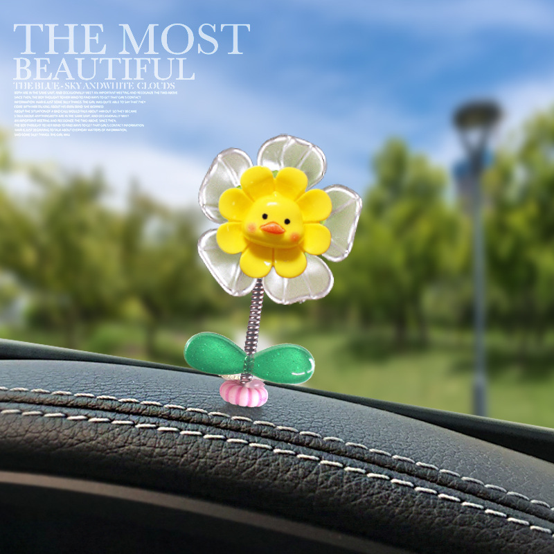 [Explosión] Douyin nuevo adorno de coche flor de cabeza sacudida pequeño animal adorno de coche adornos de primavera lindo panda