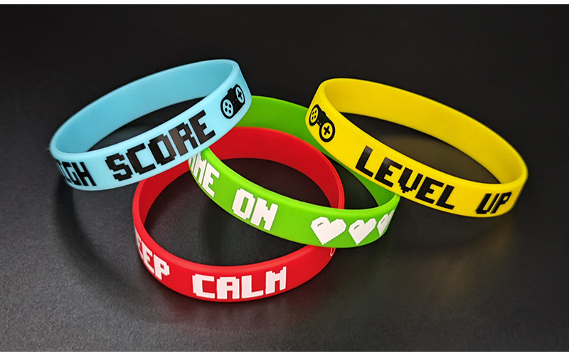 Wholesale Jewelry Casual Simple Style Letter Silica Gel Wristband display picture 2