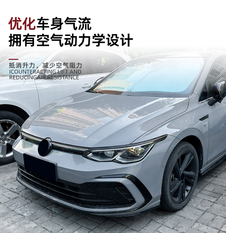 Suitable for Volkswagen Golf 8, Golf MK8, 8.5, 2020+ front headlight eyebrow car sticker, cross-border modification