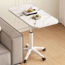 滑轮移动小桌子可升降小型床边桌站立式工作台笔记本电脑升降桌子