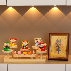 家居玄关摆件国潮神仙入户进门鞋柜装饰品各路财神办公室玄关摆件