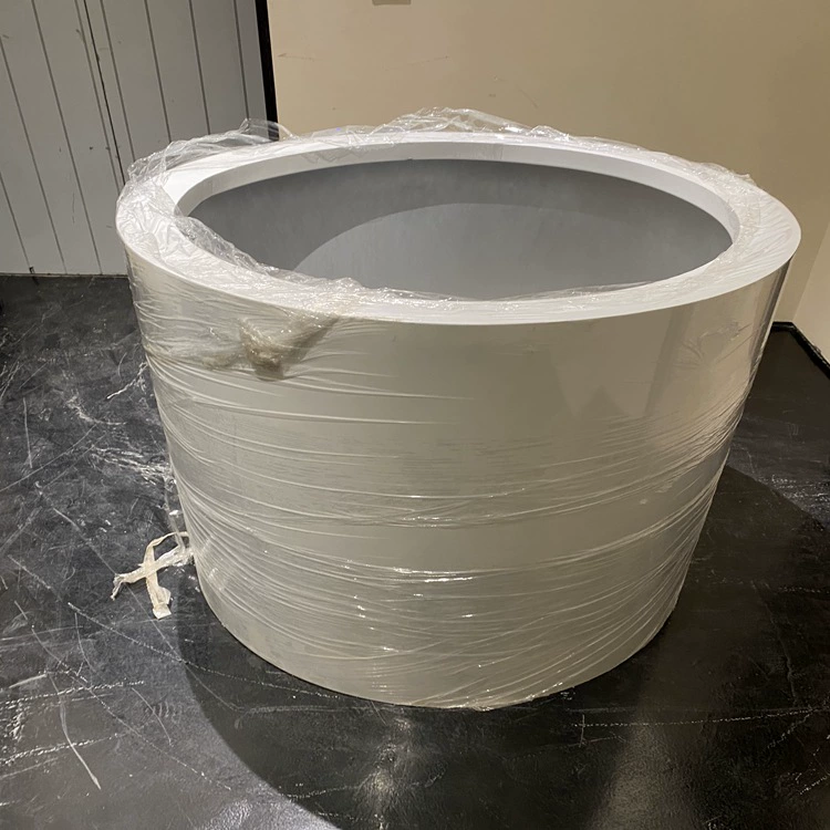 Индивидуальная комбинация цветочного ящика для посадки, круглая белая краска для резки, прокатки и сварки, ландшафтный цветочный горшок специальной формы для табурета