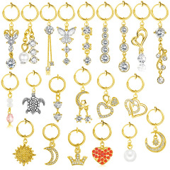 Amazon Best Selling Stainless Steel Piercing-Free False Navel Ring with Diamond Navel Pin Earrings Piercing Accessory