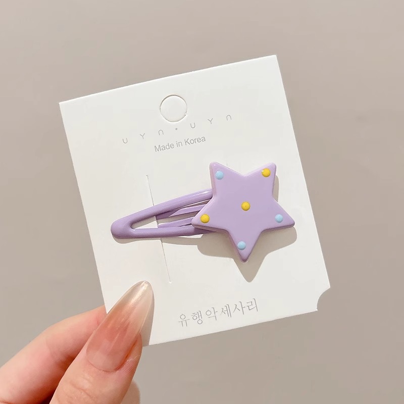 Nuevo clip de punto de onda de dopamina de color adorable cabello de niña frangeo clip lateral clip clip de cabello de estudiantes adornamiento para el cabello