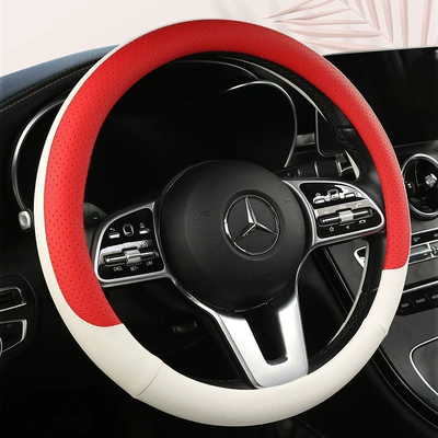 Suitable for Volkswagen Lavida: Steering wheel cover - f08-martha-red-circle-xh-38cm