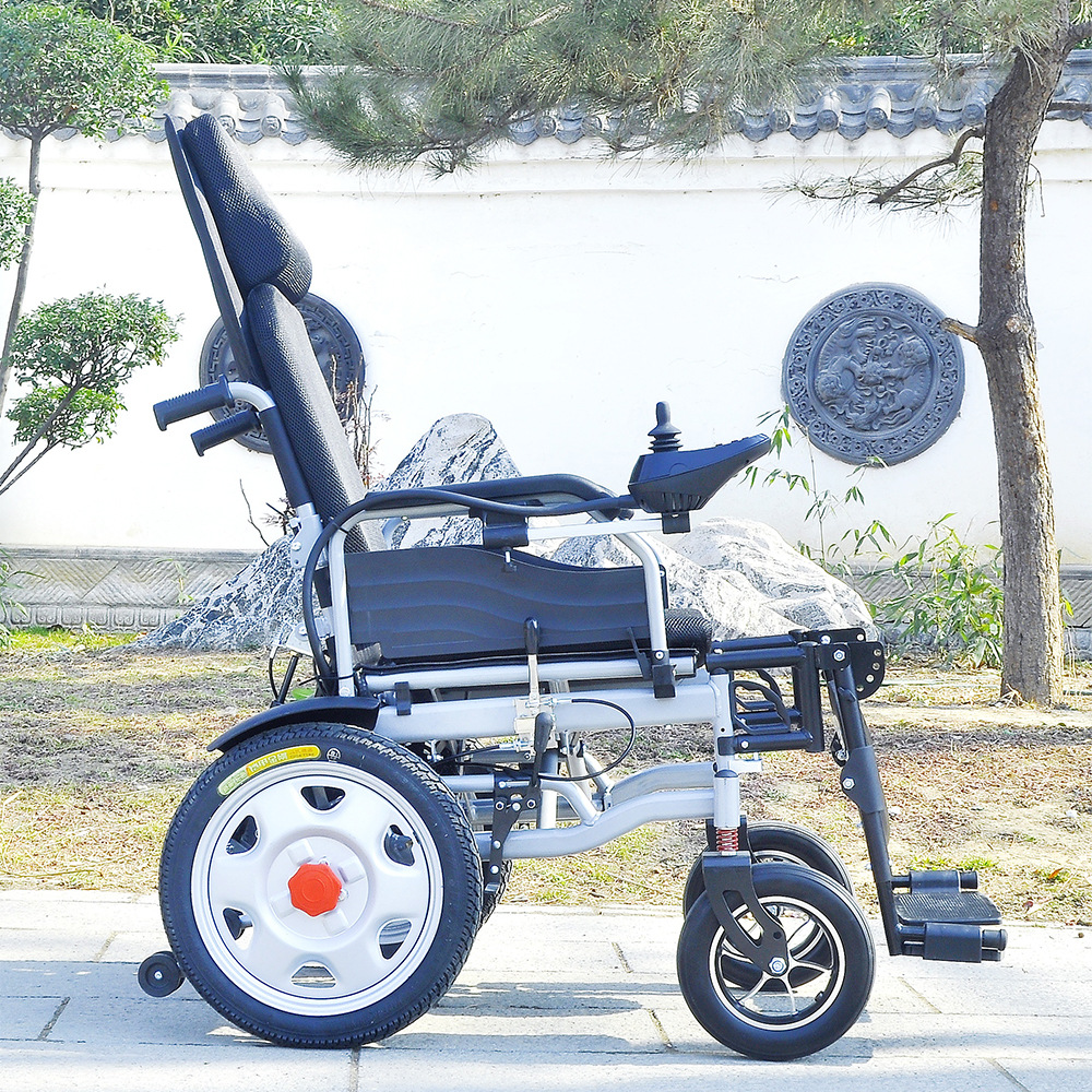 Reclining Electric Wheelchair, Intelligent Fully Automatic Folding Electric Wheelchair for the Elderly and Disabled, Mobility Scooter for the Elderly