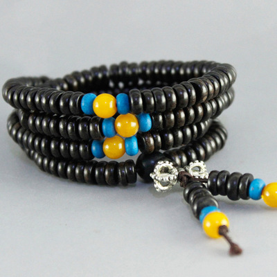 供应紫光檀 切片 黑檀木手链 片珠 桶珠 米珠 0.8mm 0.6~等手串