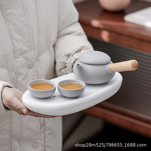 All Seasons Hotel Same Style 2.0 Shiqu Tea Set Modern Office Japanese Travel Home Casual Kung Fu Tea Tray