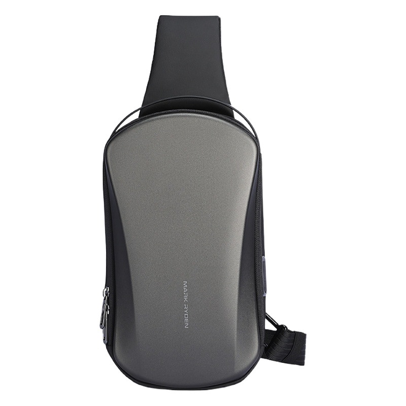 Mark Ryden New Hard Shell Chest Bag Men's Trendyy Fashion Water-Repellent Shoulder Crossbody Bag 8inch iPad Men's Bag