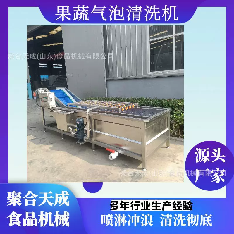 商用全自动气泡清洗机山楂苹果清洗设备大型蔬菜清洗线柑橘清洗机