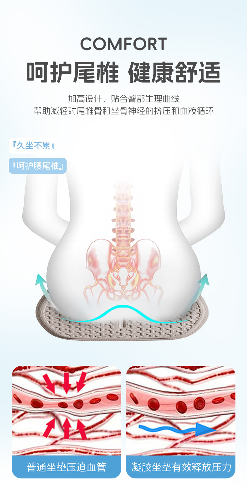 Amazon Car Four Seasons Ice Sensation Fabric Gel Three-Piece Set Car Seat Cushion Cooling Pad Butt Cushion Cooling Mat Seat Cushion