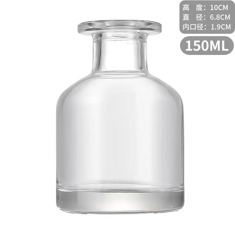 Vientre grande; Botellas desnudas transparentes de 150 ML 56 / Caja
