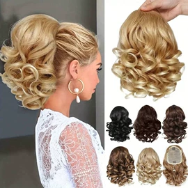 假发马尾;假发片;发包/丸子假发