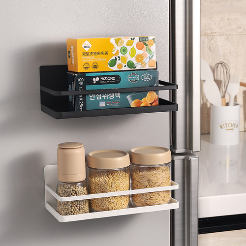 Amazon refrigerator storage rack magnetic paper towel holder condiment bottle roll paper cling film rag holder refrigerator rack