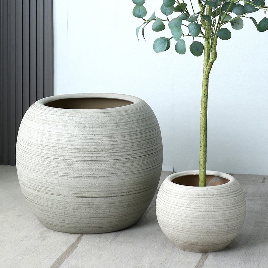 Gran decoración centro comercial creativo personalizado maceta extra grande Bola de jardín de gran tamaño patio Puerta de plantación de árboles