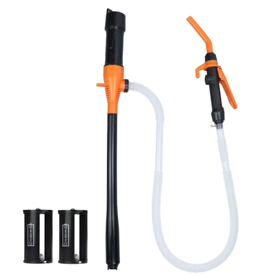 Car Oil Pump Motorcycle Electric Oil Pump Fish Tank Water Pump Self-Priming Expert Camping Fuel Tank Oil Extraction Tool (Mühərrik alətləri) - with-large-gun-head-orange