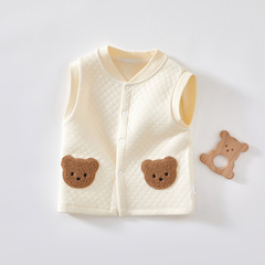 Baby vest spring and autumn children's vest newborn baby warm small and medium children's clothing pure cotton autumn and winter vest