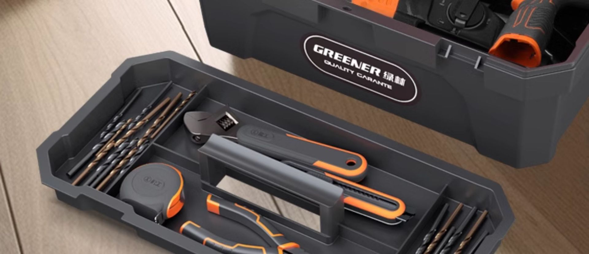 Suitable for Green Forest Toolbox Storage Box Hardware Large Industrial Grade Home Portable Car Multifunctional Maintenance