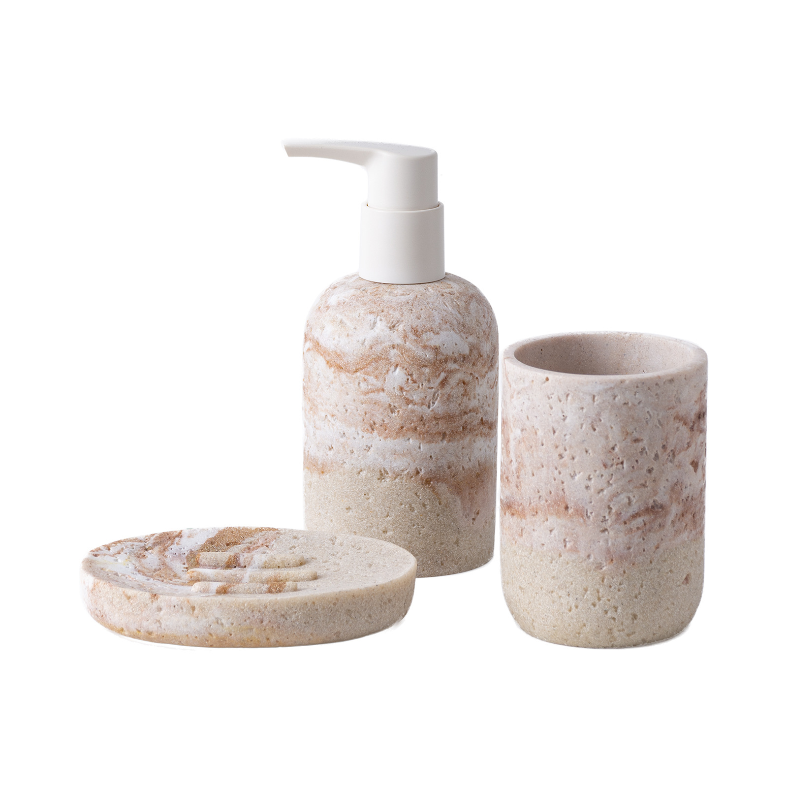 Baños transfronterizos Kit de lavado doméstico Nordic Cave Stone simple emulsión botella de enjuague bucal de enjuague bucal hotel de baño image 7