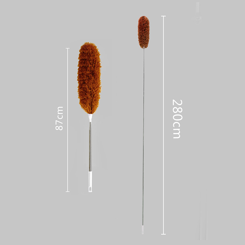 Multifuncional polvo plumero pluma plumero retráctil mango largo cepillo de polvo hogar polvo estático plumero 280cm