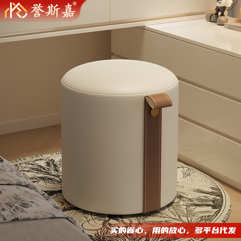 Rotating Makeup Stool Master Bedroom Dressing Stool Dressing Table with Stool Cloakroom Girls Bedroom Light Luxury Round Stool