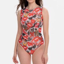 2025упальникi印花比基尼俄罗斯连体泳衣网纱性感bikini