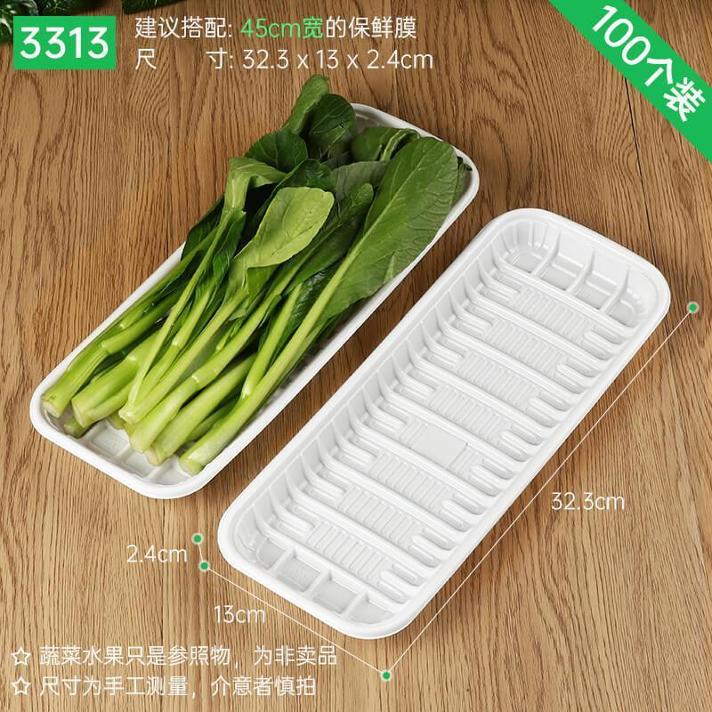 Plato desechable, caja de embalaje de verduras y frutas, bandeja fresca, caja de embalaje de alimentos para patos asados rectangulares, envío gratuito