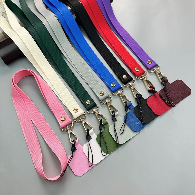 Simple and stylish long neck strap for mobile phones, durable and versatile wide chain, outdoor anti-loss rope.