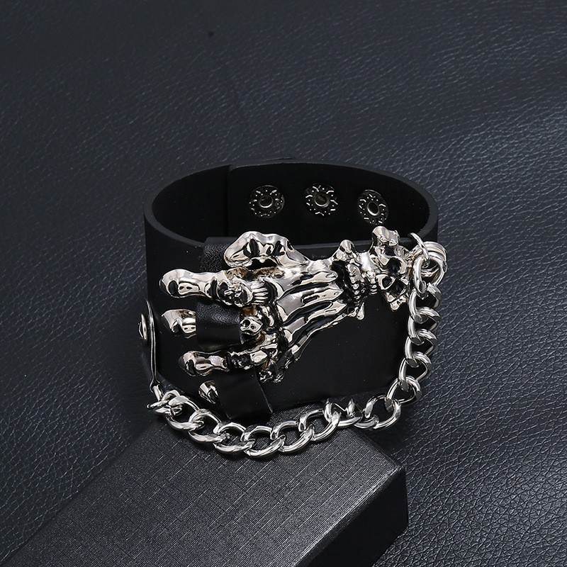Gothic Skull Hand Design Bracelet