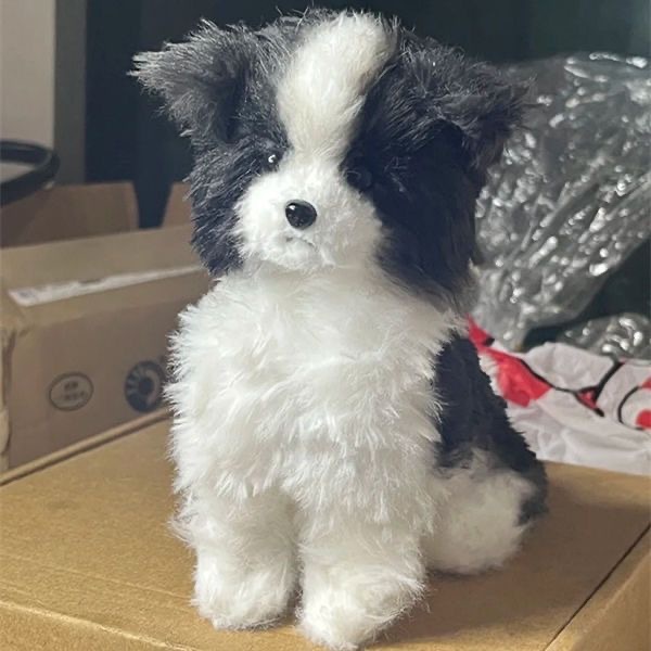 # ウサギの毛ツイストスティック子犬ボーダーコリー手作り diy 完全な材料パッケージ太いぬいぐるみ完成品女の子のおもちゃ|undefined