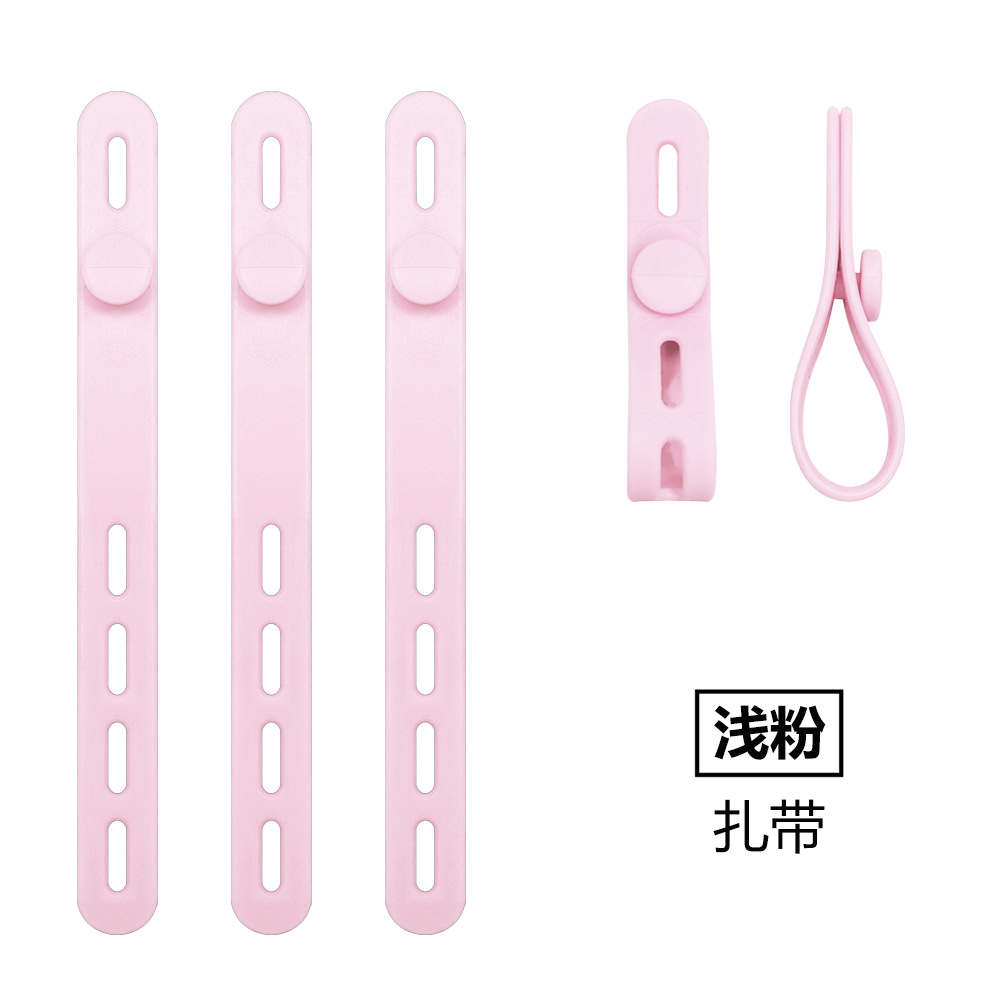 Organizador de cables de silicona ajustable, almacenamiento de cables de datos, brida, enrollador de cables para auriculares, fijador de cables, organizador de cables